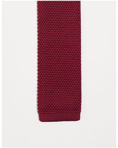 Twisted Tailor Knitted Tie - Red