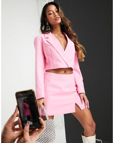 ONLY Mini Split Side Skirt Co-ord - Pink