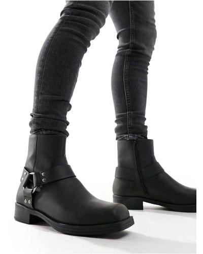Pull&Bear Boot With Buckle Detail - Black
