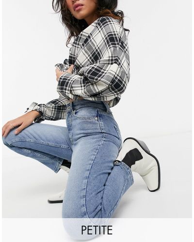 Only Petite Erica - jeans dritti slim medio - Blu