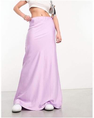 Threadbare Satin Maxi Skirt - Pink