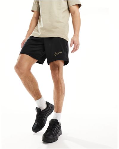 Nike Football Academy - short en tissu dri-fit - et jaune - Noir