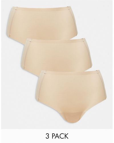 Boux Avenue 3 Pack Bonded High-waisted Lingerie Thong - White
