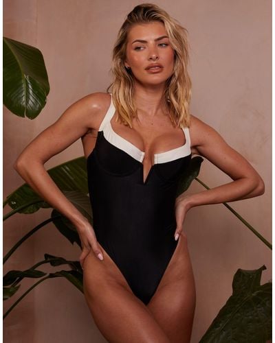 Wolf & Whistle X Emily Hughes Fuller Bust Swimsuit - Brown