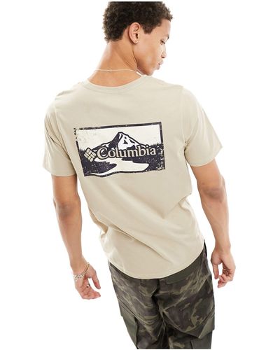 Columbia Camiseta con estampado en la espalda rapid ridge exclusiva en asos - Blanco