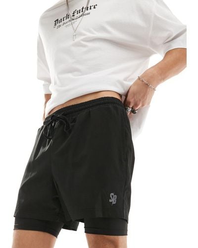 South Beach 2 In 1 Shorts In - White