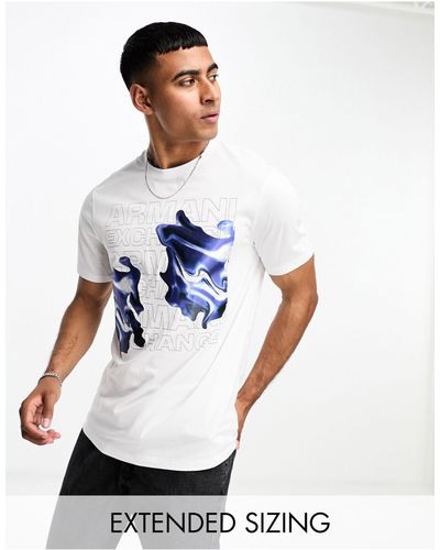Armani Exchange T-shirt Met Grafische Print Op - Wit
