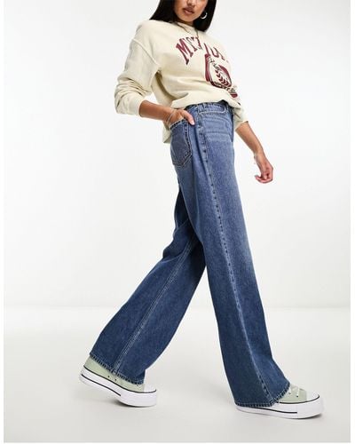 Hollister baggy Jeans Met Hoge Taille - Blauw