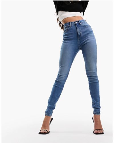 ASOS Hourglass - ultimate - jeans skinny medio - Blu