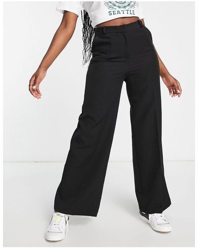 New Look Wide Leg Tailored Trouser - Black