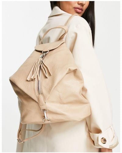 French Connection Slouchy Backpack - Natural