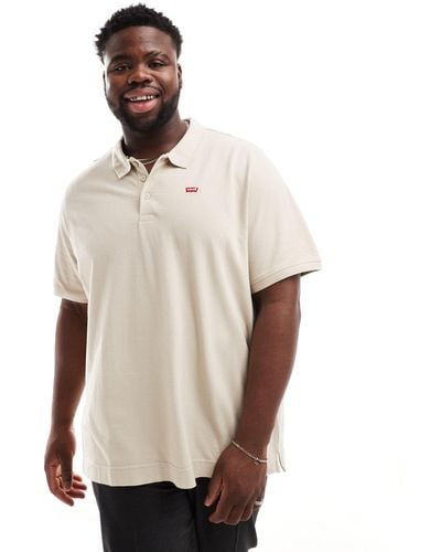 Levi's Big & Tall Polo Shirt With Small Logo - Natural