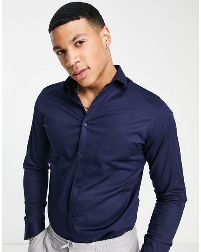 Jack & Jones Premium - camicia slim - Blu