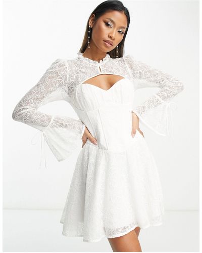 Forever New Bridal Exclusive Lace Corset Mini Dress - White