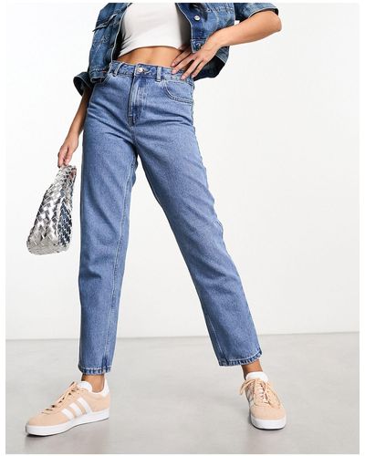 New Look Mom jeans lavaggio stonewash - Blu