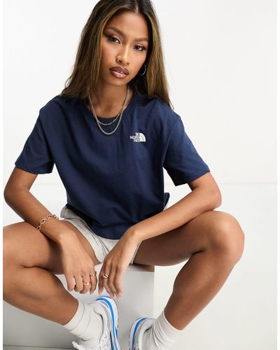 The North Face Simple Dome - Cropped T-shirt - Blauw