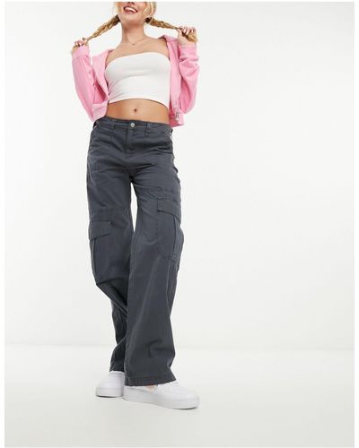 Gray Pull&Bear Pants, Slacks and Chinos for Women | Lyst