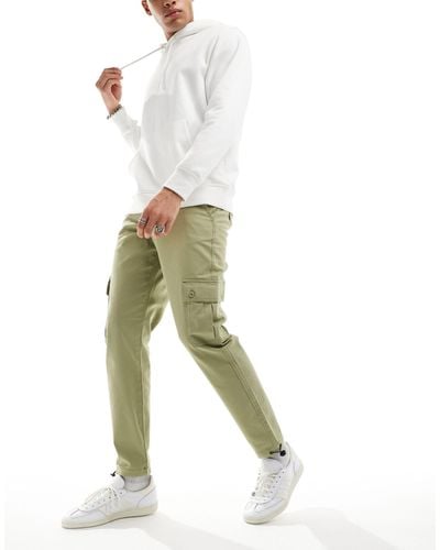 ASOS Tapered Cargo Trousers - White
