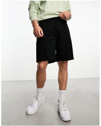 Weekday – ken – elegante jersey-shorts - Schwarz
