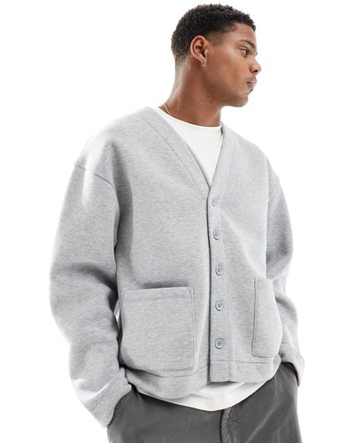 ASOS Oversized Jersey Cardigan - Grey