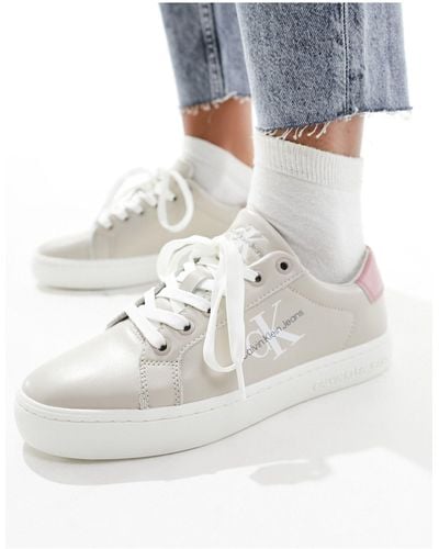 Calvin Klein Classic Cupsole Lace Up Sneakers - Blue