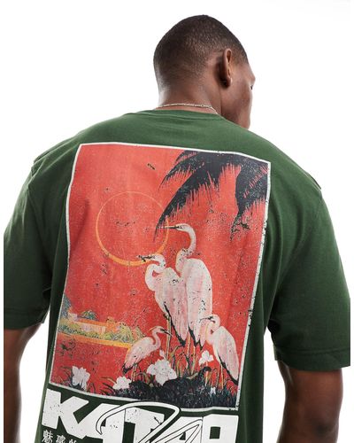 River Island Japanese Back Print T-shirt - Red