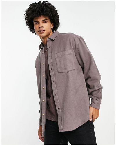 ASOS – oversize-hemd aus flanell - Braun