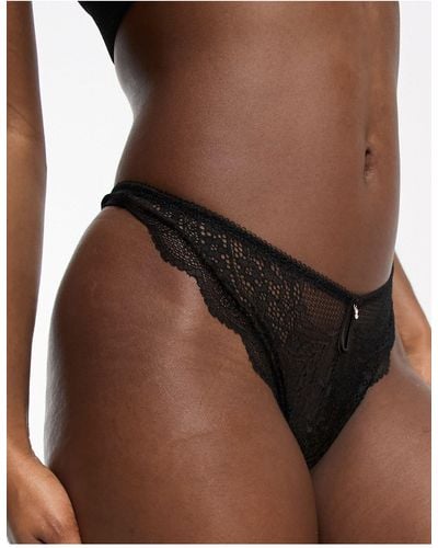 New Look Lace Thong - Brown