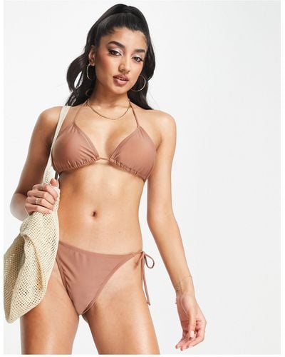 Brave Soul Bikini Bottom With Tie Side - Brown