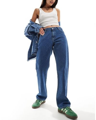 Dr. Denim Dr. denim – arch – jeans mit mittlerer stone-waschung, mittelhohem bund und normalem, geradem schnitt - Blau