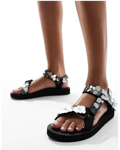ARIZONA LOVE S Trekky Sequin Sandals - Black