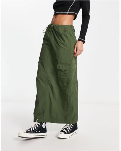 New Look Cargo Maxi Skirt - Green
