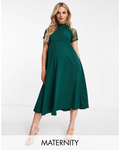 Liquorish Liquorish – maternity – midikleid - Grün