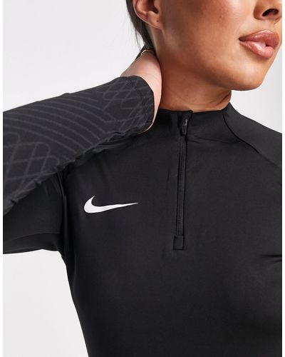 Nike Football Strike dri-fit - top da allenamento con zip corta - Nero