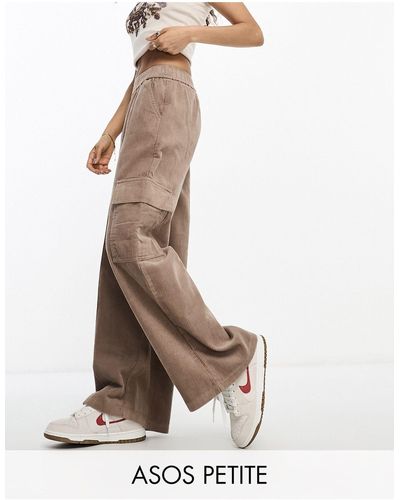 ASOS Asos design petite - pantaloni cargo - Bianco
