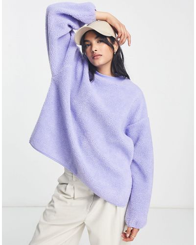 ASOS Sweat en polaire imitation peau - Violet