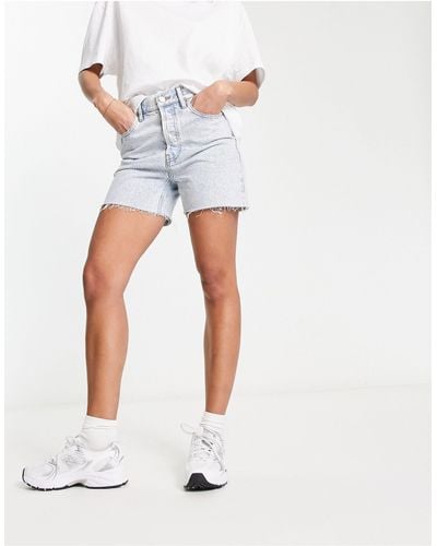 PacSun Short en jean coupe girlfriend style années 90 - Blanc