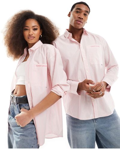 Tommy Hilfiger Unisex Relaxed Classic Shirt - Pink