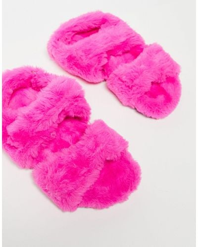 ASOS Zactually Sporty Slippers - Pink