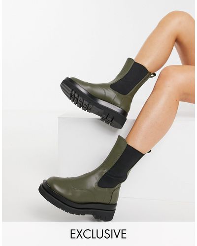 Z_Code_Z Exclusive Nora Mid Chunky Chelsea Boots - Natural