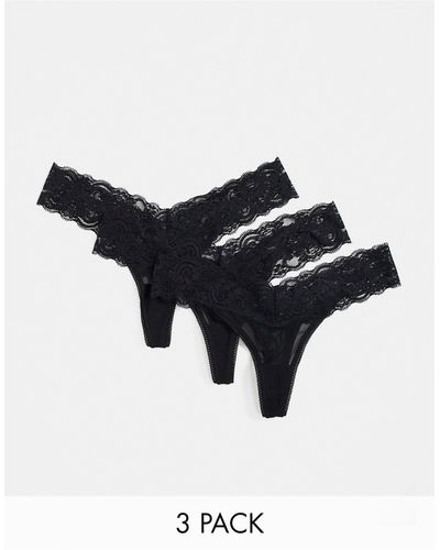 ASOS 3 Pack Panties - Black