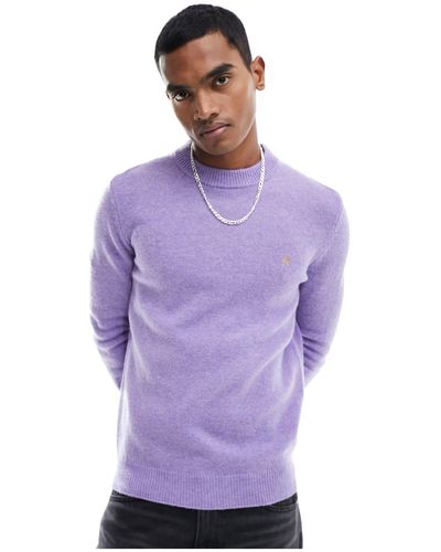 Farah Birchall Wool Jumper - Purple