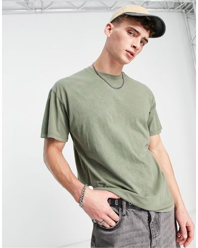 Reclaimed (vintage) Inspired Oversized Overdye T-shirt - Green