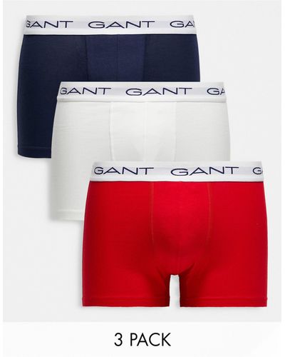 GANT 3 Pack Trunks - Red