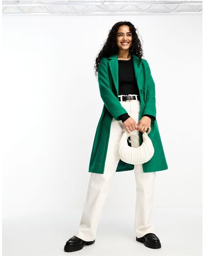 Helene Berman Abrigo verde clásico - Blanco