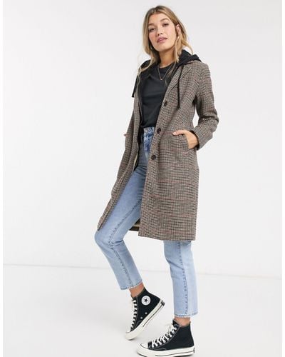 Abercrombie & Fitch Wool Dad Coat - Multicolour