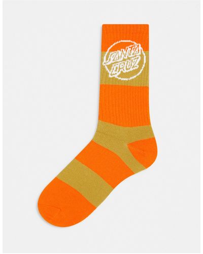 Santa Cruz Stripe Socks - Orange
