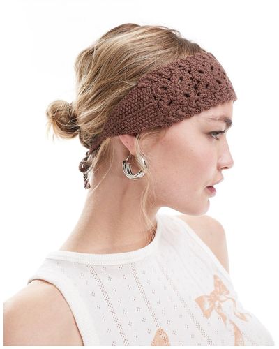 SUI AVA Bohemian Crochet Headband - Brown