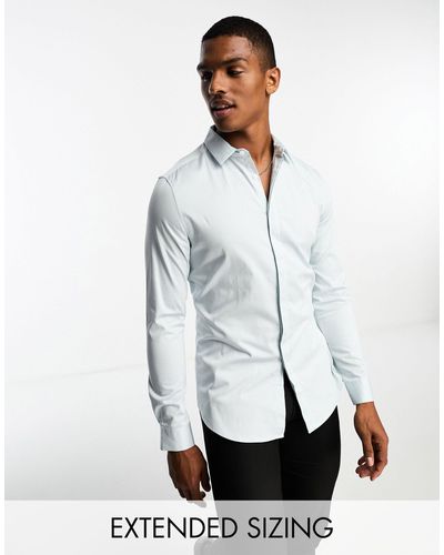 ASOS Wedding - camicia premium skinny - Bianco