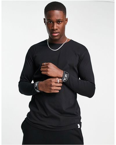 SIKSILK T-shirt décontracté à manches longues - Noir